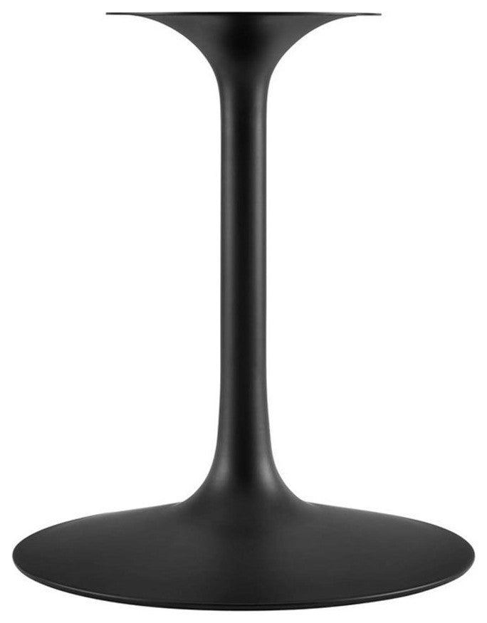 Modway Lippa 60" Artificial Marble Oval Dining Table, Black Black