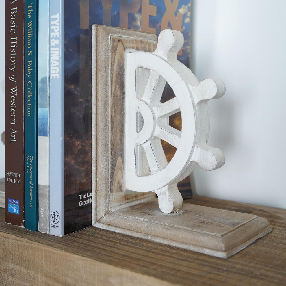 American Art Decor Heavy Duty Wood Bookends for Books/CDs/Vinyls/Magazines