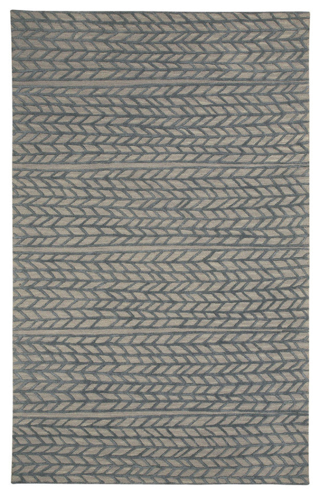 Capel Genevieve Gorder Spear Granite Smoke 3305_330 Hand Tufted Rugs - 5' X 8' R