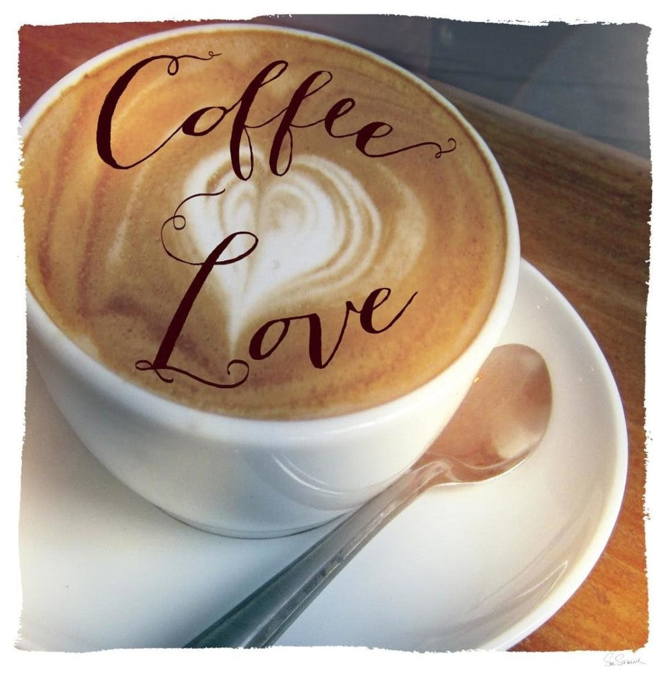 "Coffee Love" Digital Paper Print by Sue Schlabach, 32"x32"