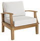 Marina 2 Piece Outdoor Patio Teak Set, Natural White