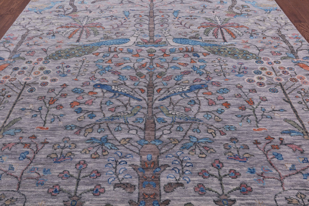 Handmade Persian Tree Of Life Wool Rug 9' 3" X 11' 10" - Q13381