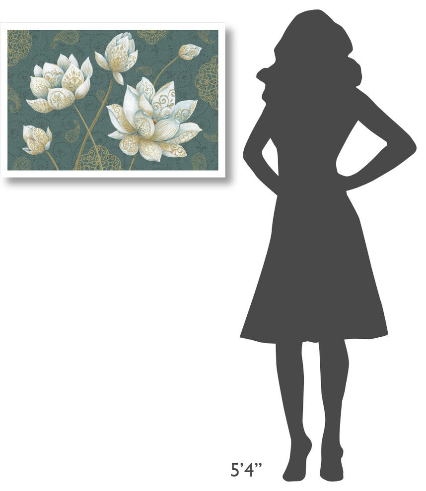 "Lotus Dream IB" Digital Paper Print by Daphne Brissonnet, 32"x22"