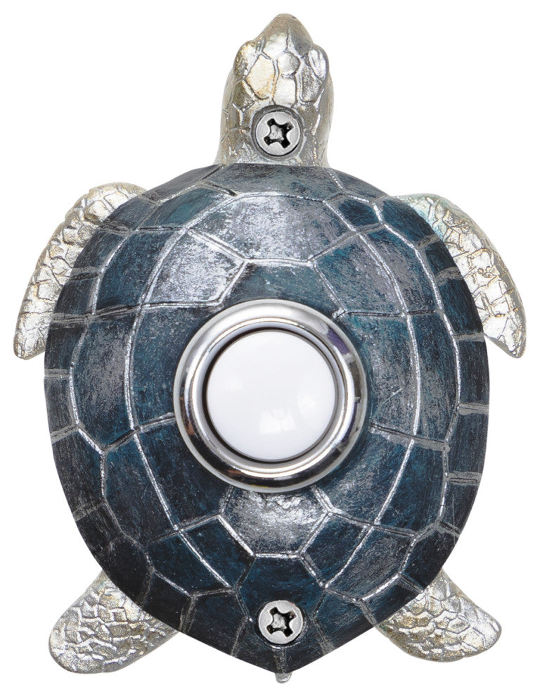Blue Nickel Plated Turtle Doorbell