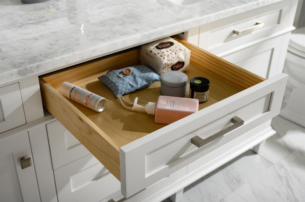 72" Double Single Sink Vanity Cabinet, White