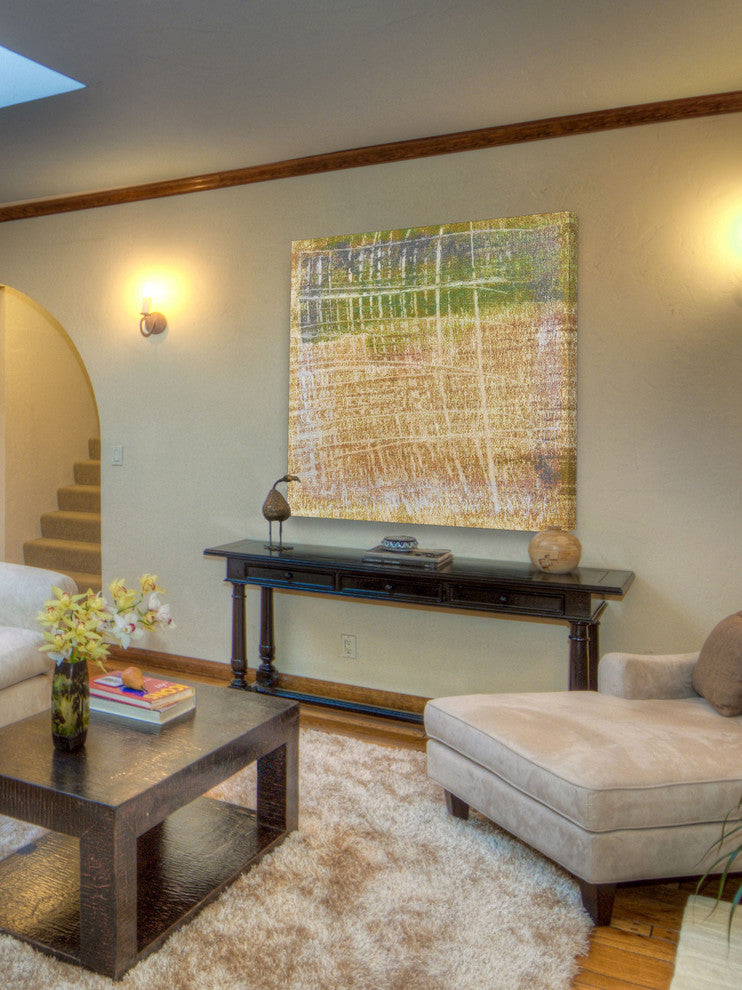 "Analog VI" Painting Print on Canvas by Aryai