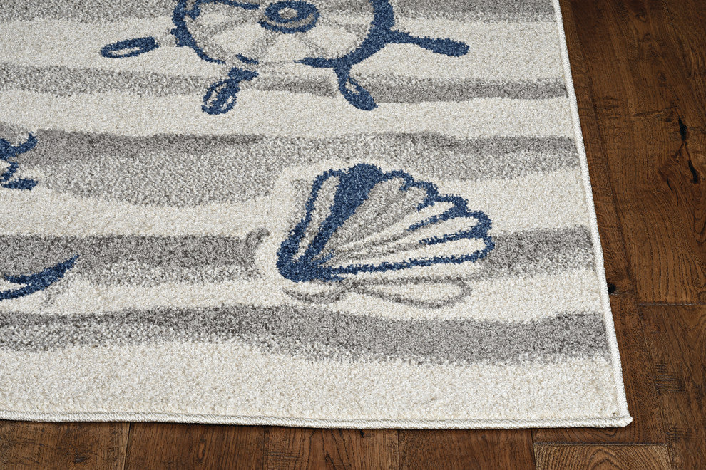 KAS Lucia 2775 Ivory Seashore Area Rug, 6'7"x9'6"