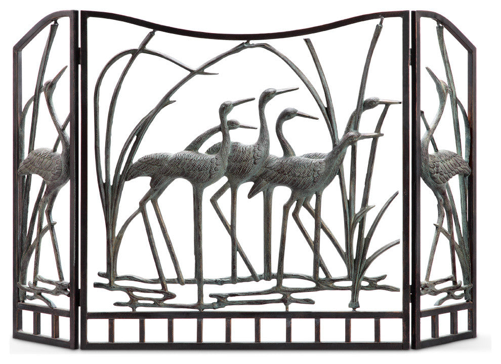 Crane Flock Fireplace Screen by SPI Home