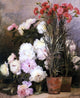 Jean Capeinick Peonies and Red Carnations, 20"x25" Wall Decal