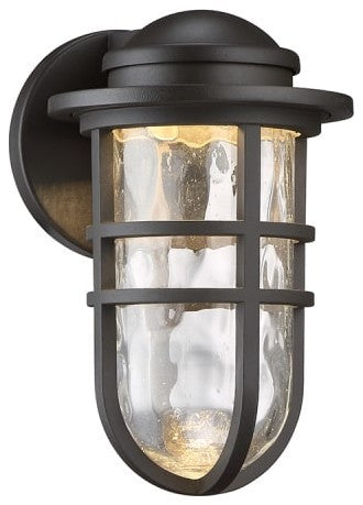 WAC Lighting Steampunk 9" LED Outdoor Wall Light in Bronze