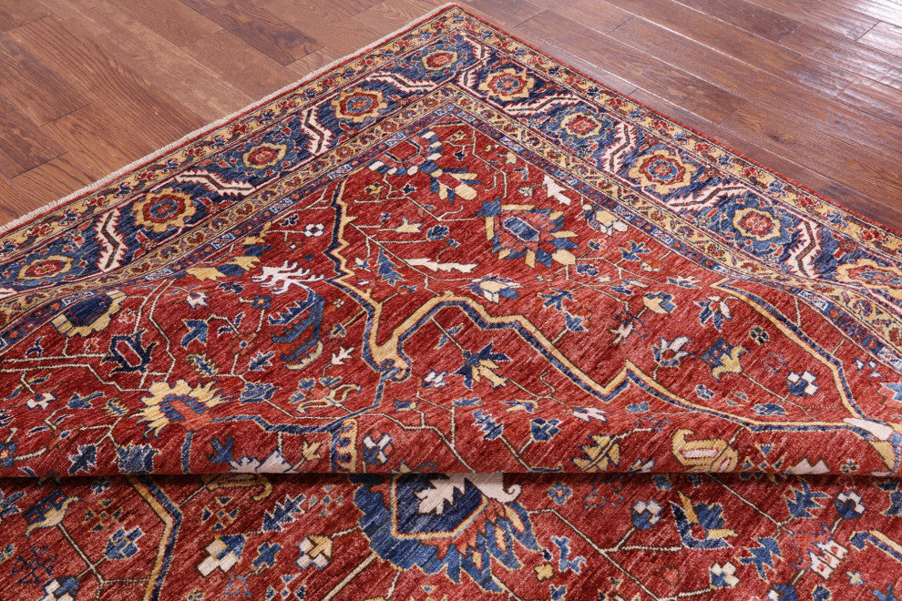 Persian Fine Serapi Hand Knotted Rug 8' 0" X 9' 9" - Q12863