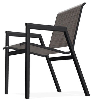 Bazza Sling Stackable Outdoor Dining Chair, James/Black
