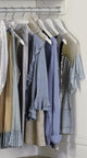 White Rubberized Wooden Pant Hanger With Adjustable Clips, Box of 25