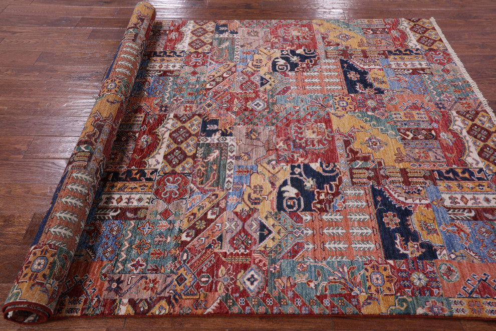 5' 8" X 7' 9" Hand Knotted Super Kazak Wool Rug Q10033