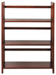 3 Shelf Folding Bookcase, Walnut, Large, 3 Shelf