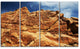 Rocky Terrain under Blue Sky, African Landscape Canvas Print, 48"x28", 4 Panels