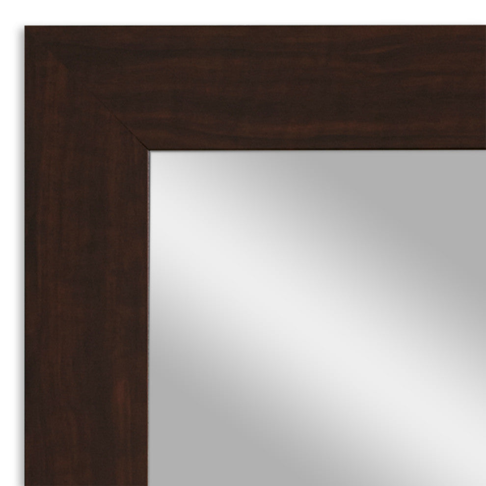 Pendleton Framed Wall Mirror, Walnut, 28" X 60"