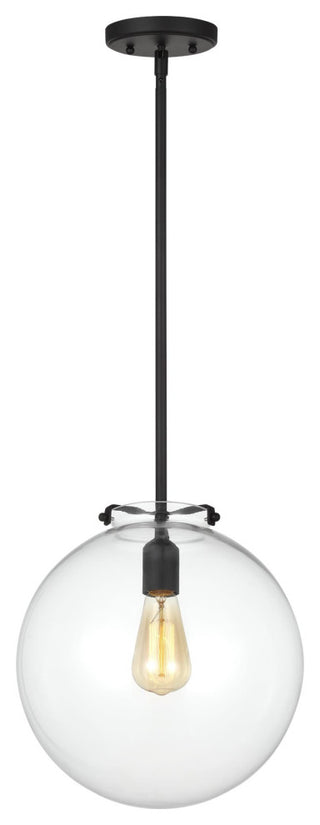 Kate One Light Sphere Pendant, Midnight Black