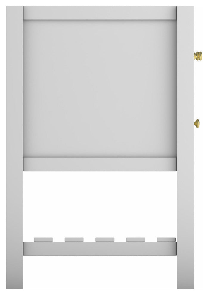 CastelloUSA Alicia 72" Freestanding Vanity, Base Only, White, Gold Handles