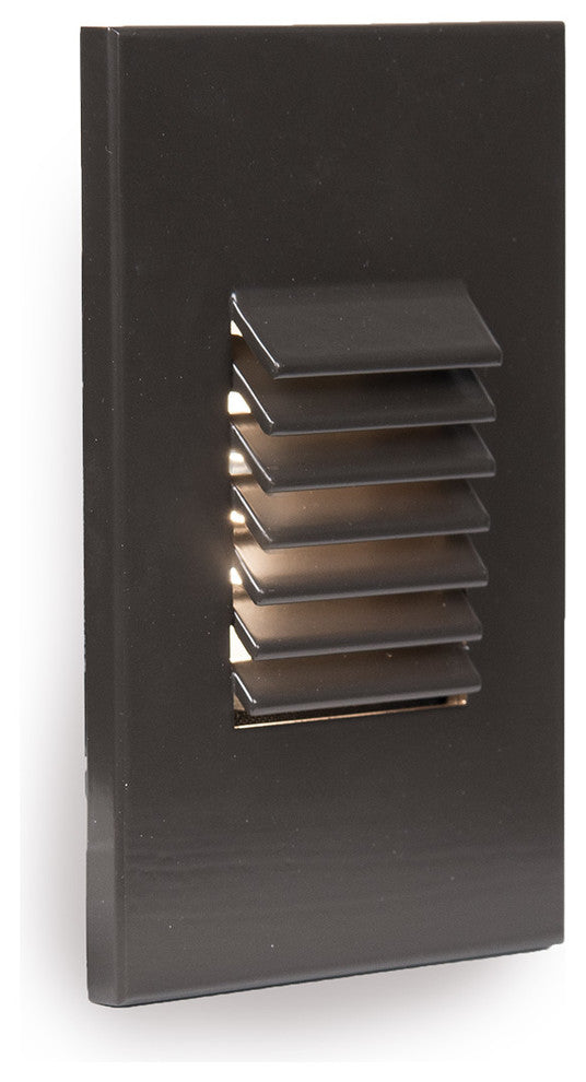 LED Vertical Louvered Step and Wall Light, Bronze