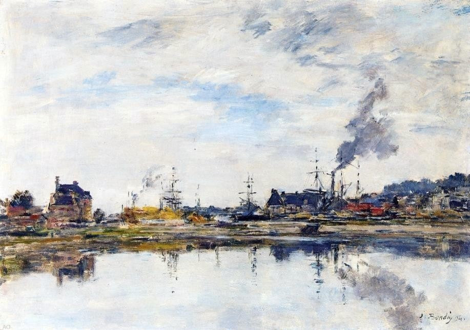 Eugene-Louis Boudin La Retenue a Trouville, 18"x27" Gallery Wrapped Canvas