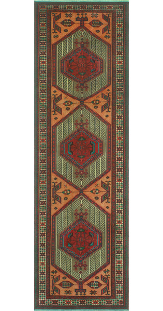 Fine Vintage Distressed Amanda Burgundy/Brown Runner, 3'3x10'6