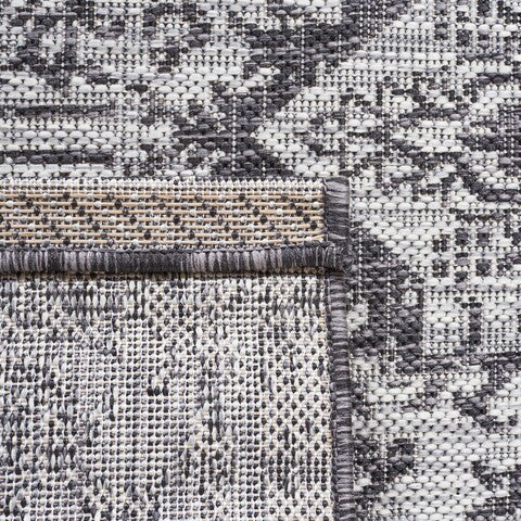 Safavieh Courtyard Cy8863-37621 Southwestern Rug, Black and Gray, 5'3"x7'7"