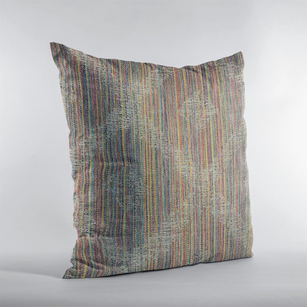 Plutus Multi-Color Diamond Abstract Luxury Throw Pillow, 16"x16"