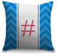 "Hashtag Symbol - Vertical Stripes" Pillow 16"x16"