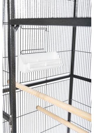 Powder-coated steel construction Flight Cage With Stand, Black