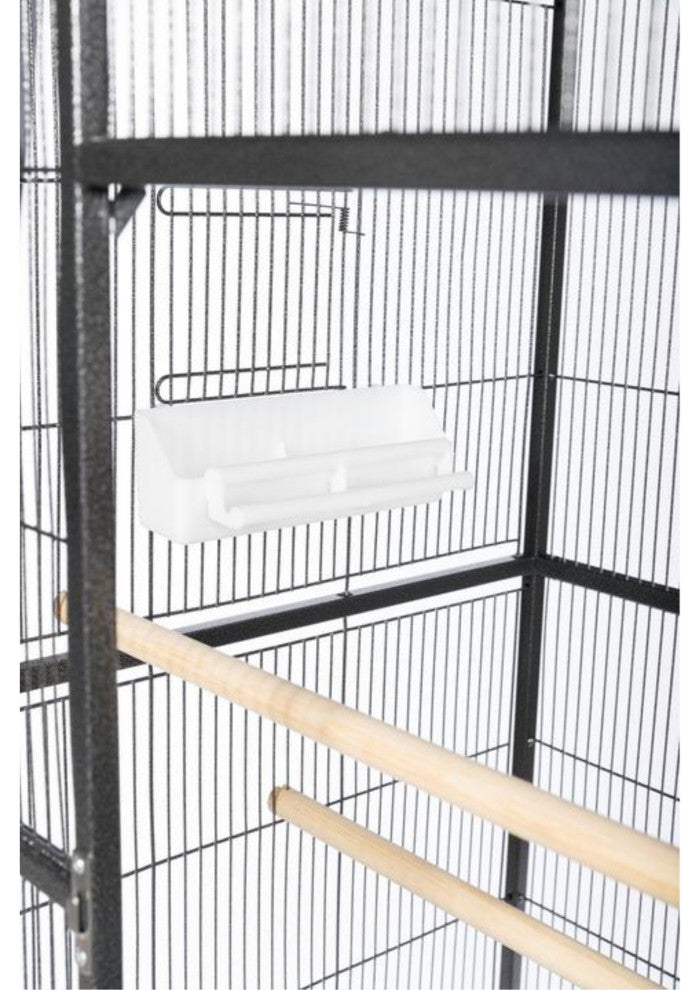 Powder-coated steel construction Flight Cage With Stand, Black