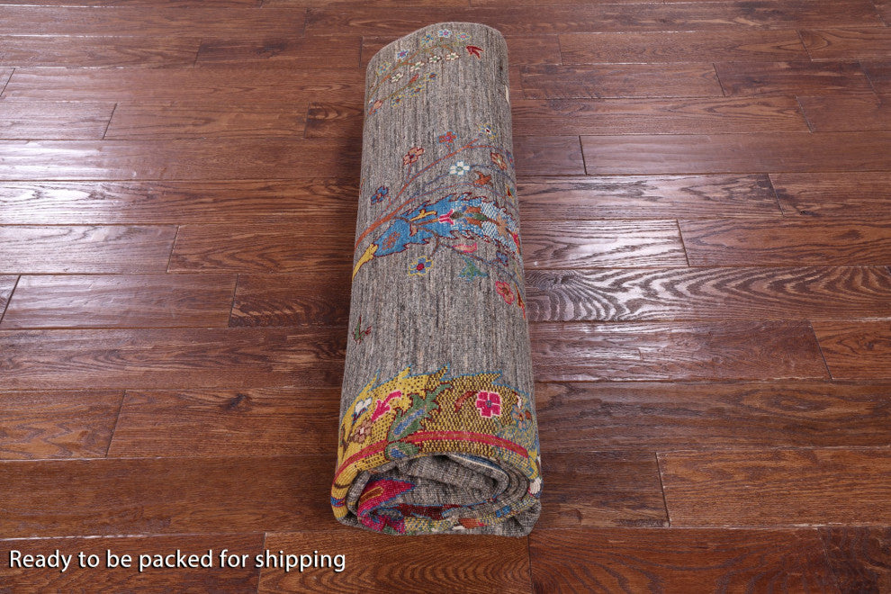 6' 8" X 10' 0" Tribal Persian Gabbeh Hand-Knotted Wool Rug - Q12385