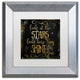 Color Bakery 'Moon and Back II', Silver Frame, White Mat, 11x11