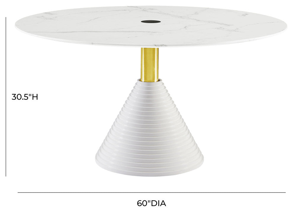 Piper White Round Dining Table