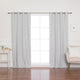Linen Textured Grommet Thermal Total Blackout Curtains, Light Gray, 52"x96"