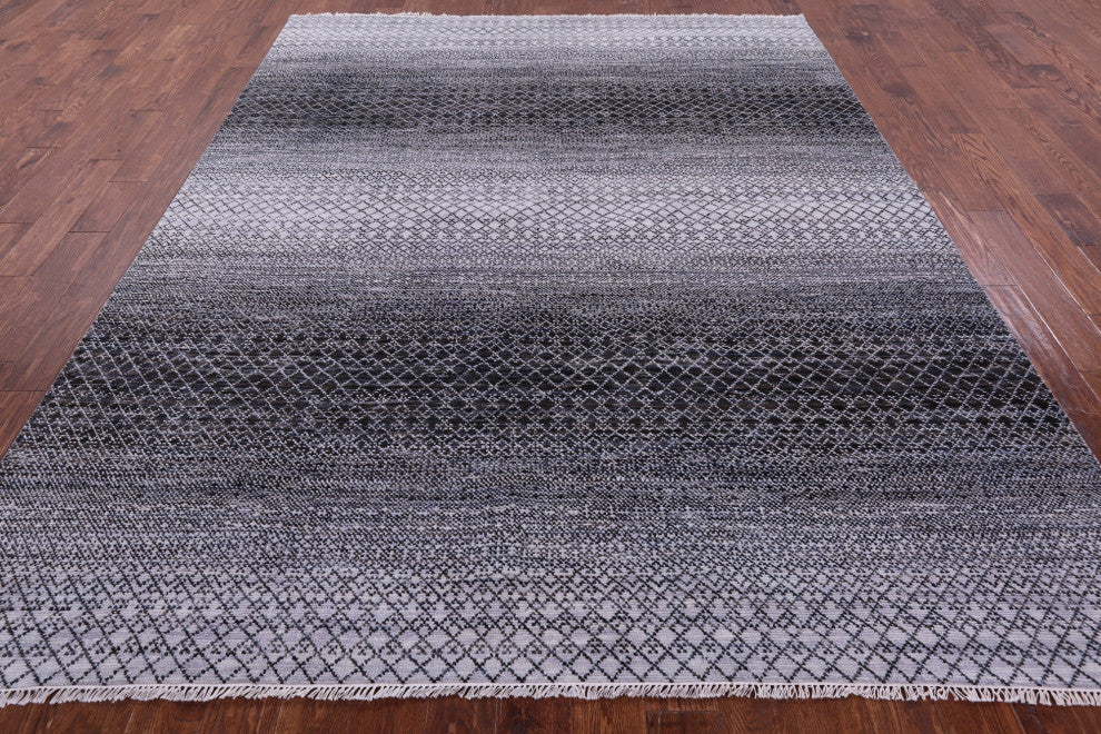 8' 0" X 10' 0" Savannah Grass Handmade Wool Rug - Q13257