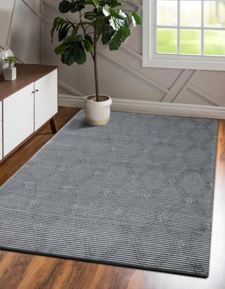Camden Gray/Ivory Transitional Diamond Wool Indoor Area Rug, 7'9" x 9'9"