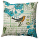 Singing Bird Decorative Throw Pillow, Explorer Blue, 16"x16"