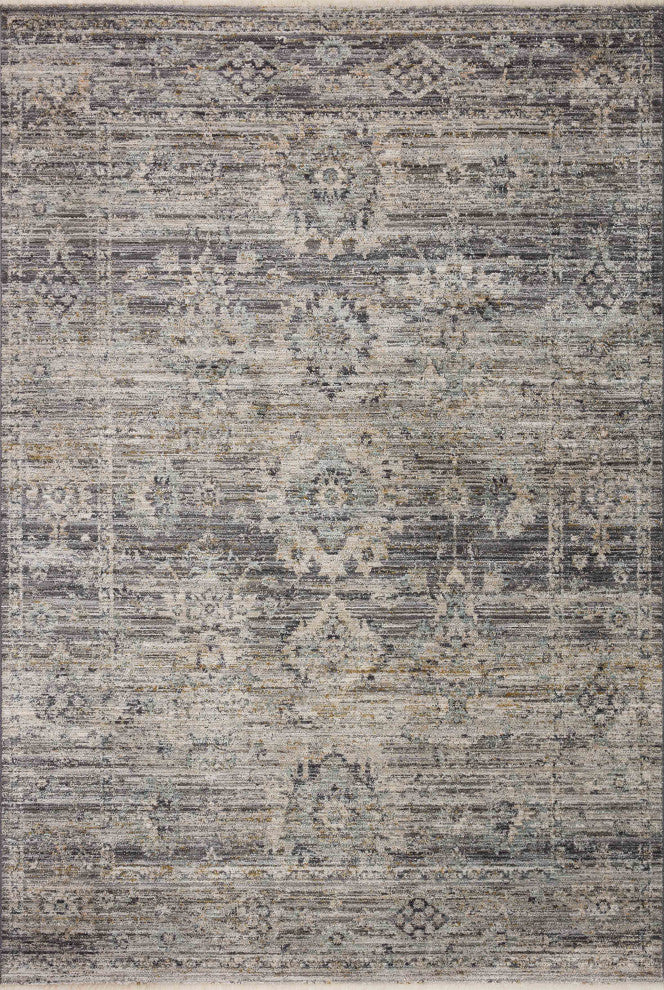 Jean Stoffer x Loloi Katherine Graphite / Jade 2'-7" x 10'-0" Runner Rug