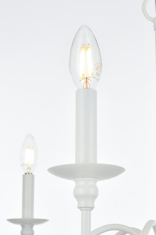 Living District Rohan 42" Chandelier in White