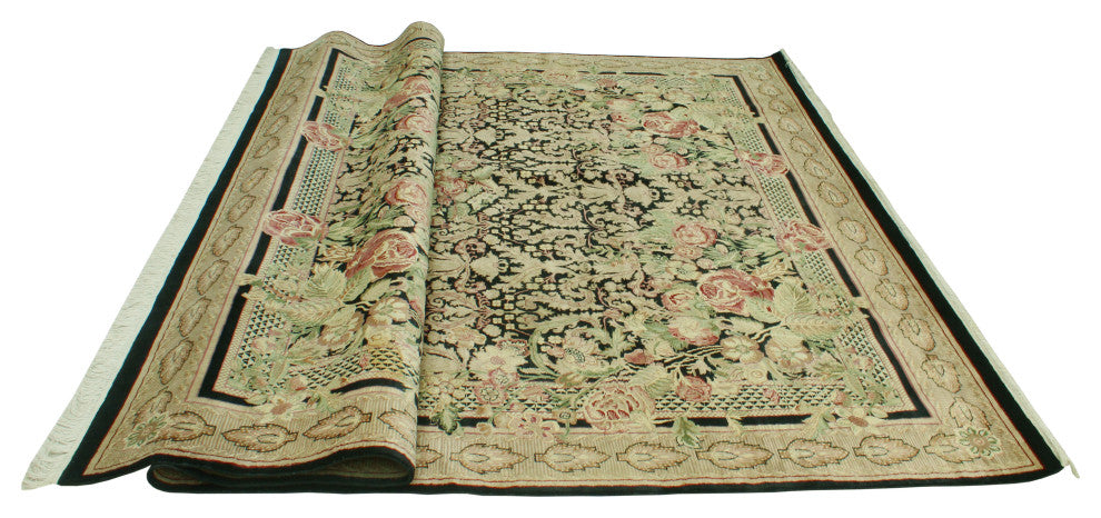 Pak-Persian Dantina Black/Light Brown Rug, 7'10x10'4