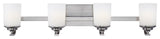Kemal 4-Light Wall/Bath, Brushed Nickel