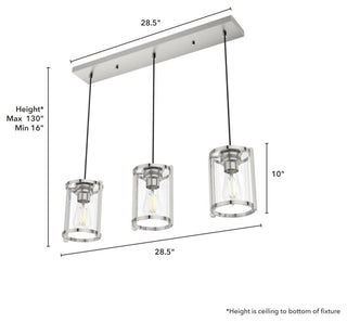 Astwood Polished Nickel 3 Light Cluster Ceiling Light Fixture