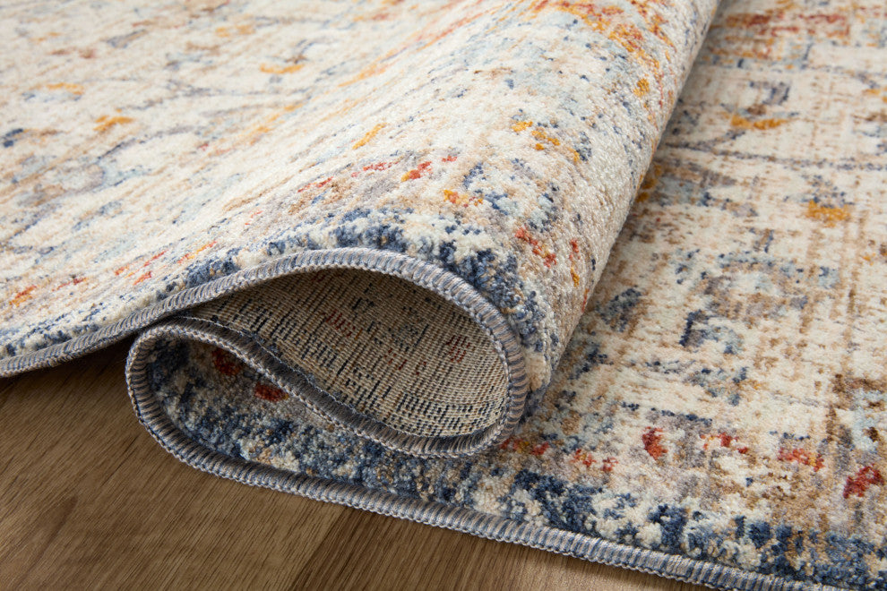 Loloi II Sorrento Ivory/Fiesta 18"x18" Sample Rug