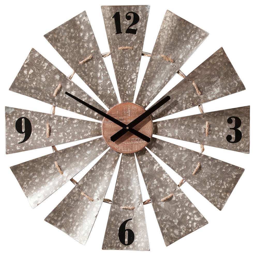 Mindel Oversized Decorative Windmill Wall Clock