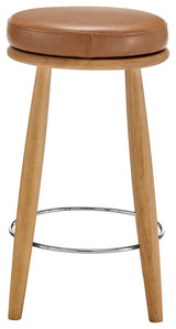 Deandre Backless Swivel Counter Stool, Borneo Chocolate, Pu