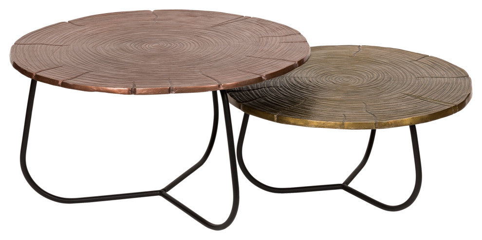 Industrial Cross Section Tables Set of 2 - Multicolor