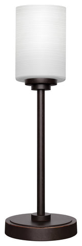 Luna 1-Light Table Lamp, Dark Granite/White Matrix