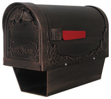 Floral Curbside Mailbox with Paper Tube, White