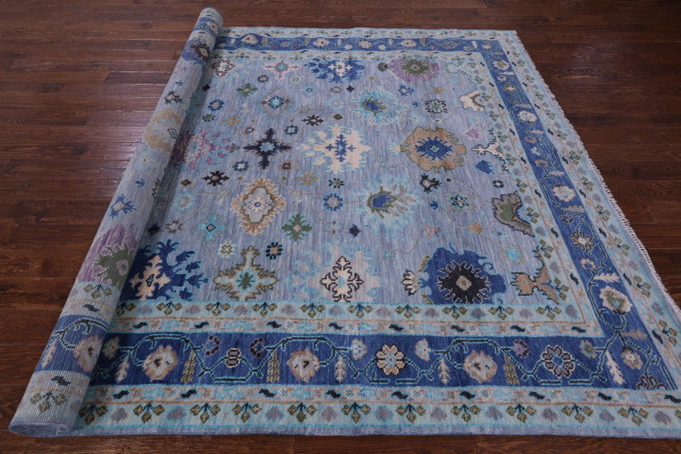8' 2" X 10' 0" Turkish Oushak Hand-Knotted Wool Rug - Q13608